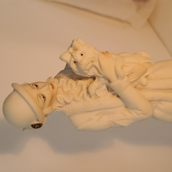 Vintage Giuseppe Armani Figurine Florence Made in Italy Woman with Yorkie Dog